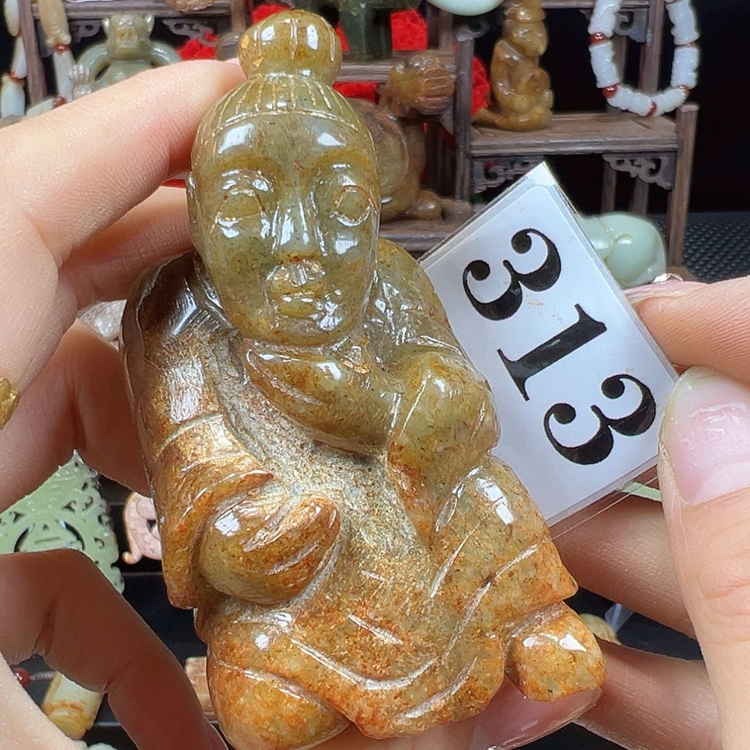 和田玉未镶嵌挂件