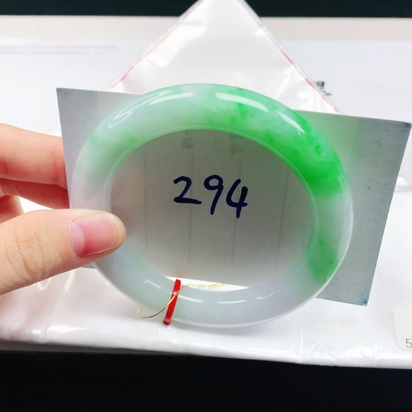 【闪购商品】翡翠手镯（圆镯）未镶嵌糖*?缅甸天然a货手镯55