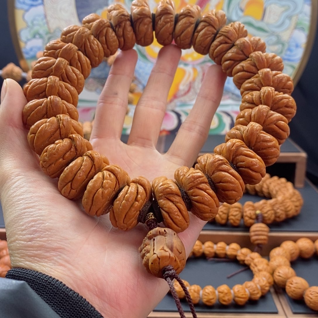 桃核手串龙纹桃核矮霸