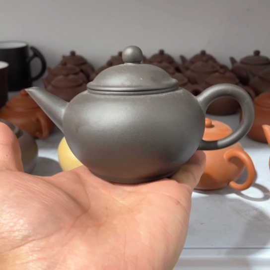 紫砂茶壶黑料水平200cc