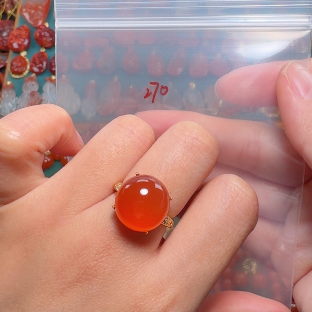 南红玛瑙南红银S925镶嵌