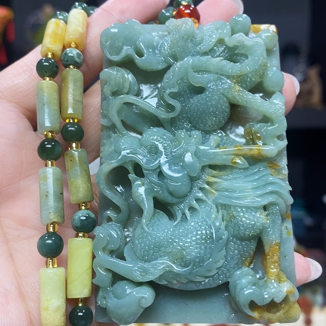 未镶嵌岫玉挂件挂件吊坠项链