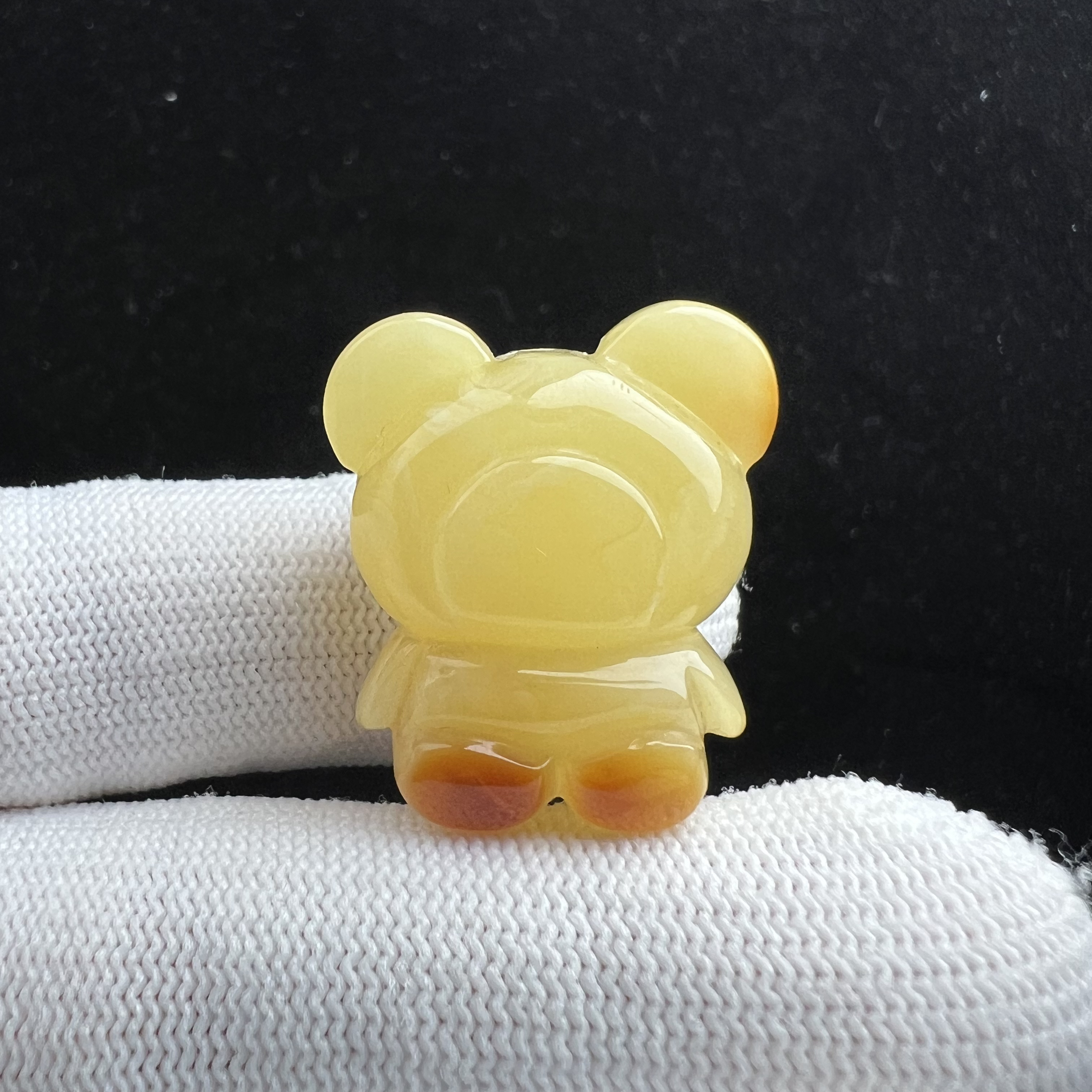 M2430然蜜蜡小熊22x26.3mm 支持鉴定假一罚四