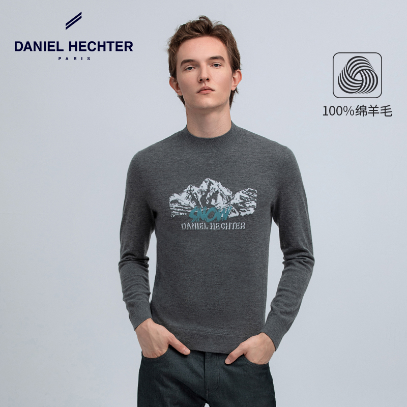 Daniel Hechter/丹尼爱特男士秋冬毛衣绵羊毛内搭上衣DN41415
