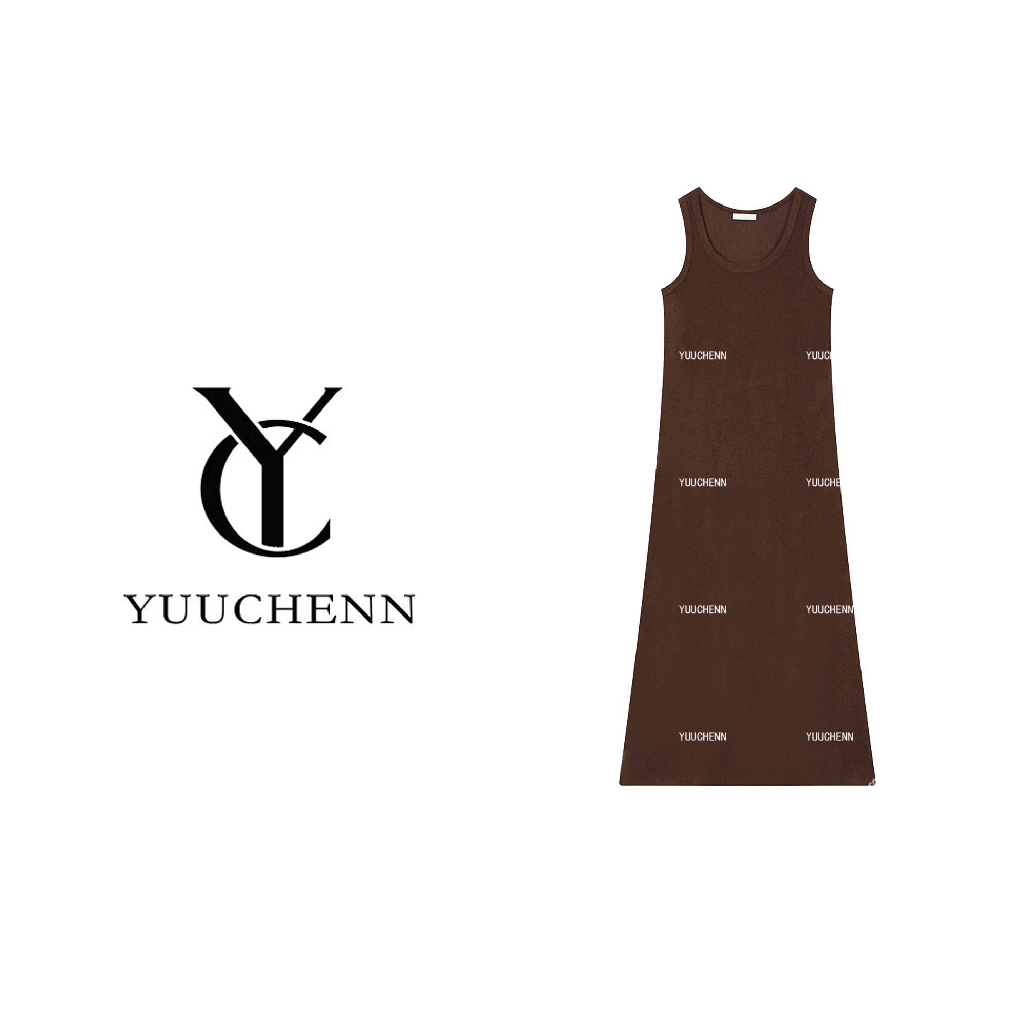 YUUCHENN“独立女性“春秋法式无袖连衣裙圆领优雅女士CZ23C19283