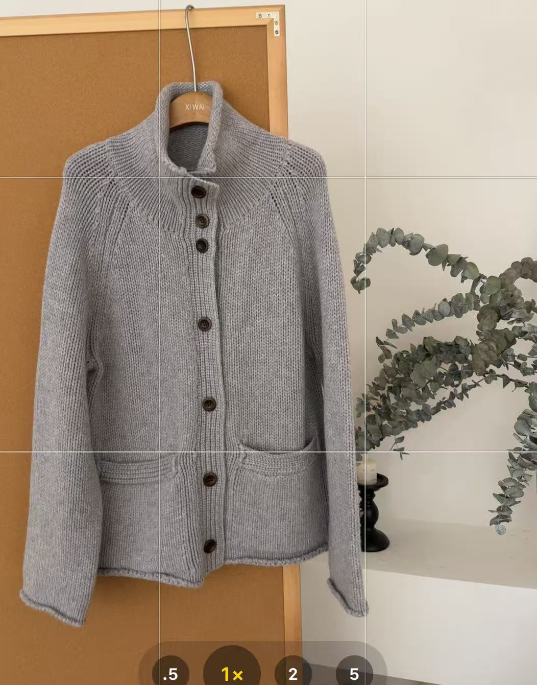 【环游记】HANI冬季新款 复古慵懒风粗线立领100全毛针织外套Y221