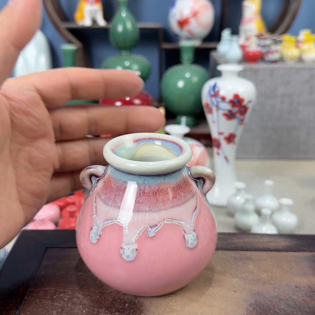 陶瓷手工小花器摆件