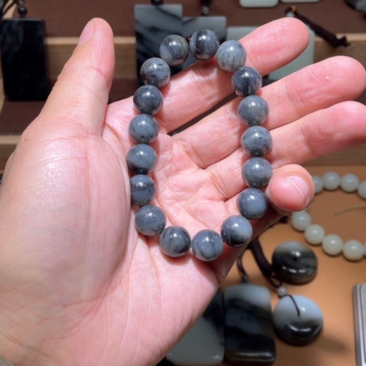 和田玉手链卡12未镶嵌