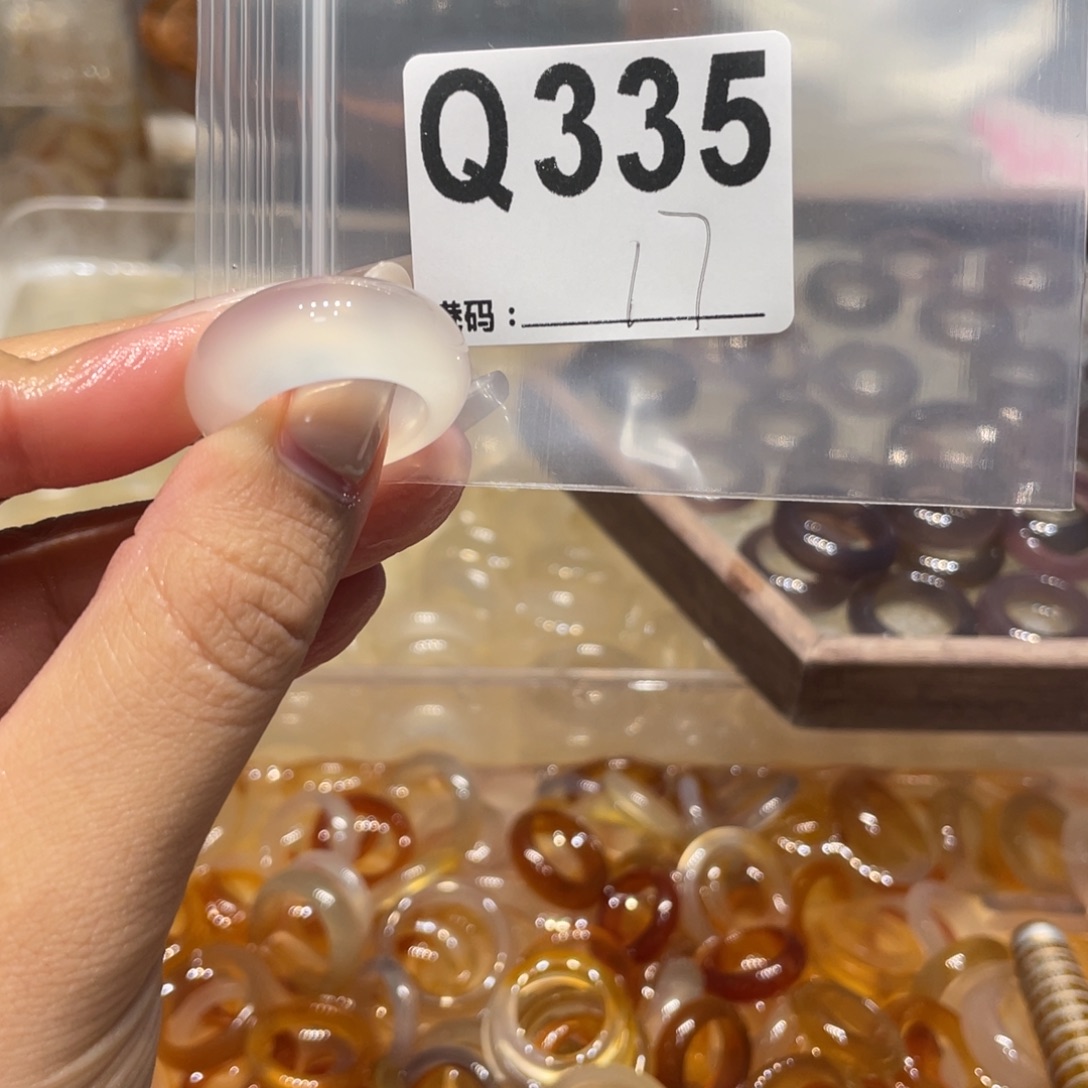 玛瑙/玉髓未镶嵌戒指335