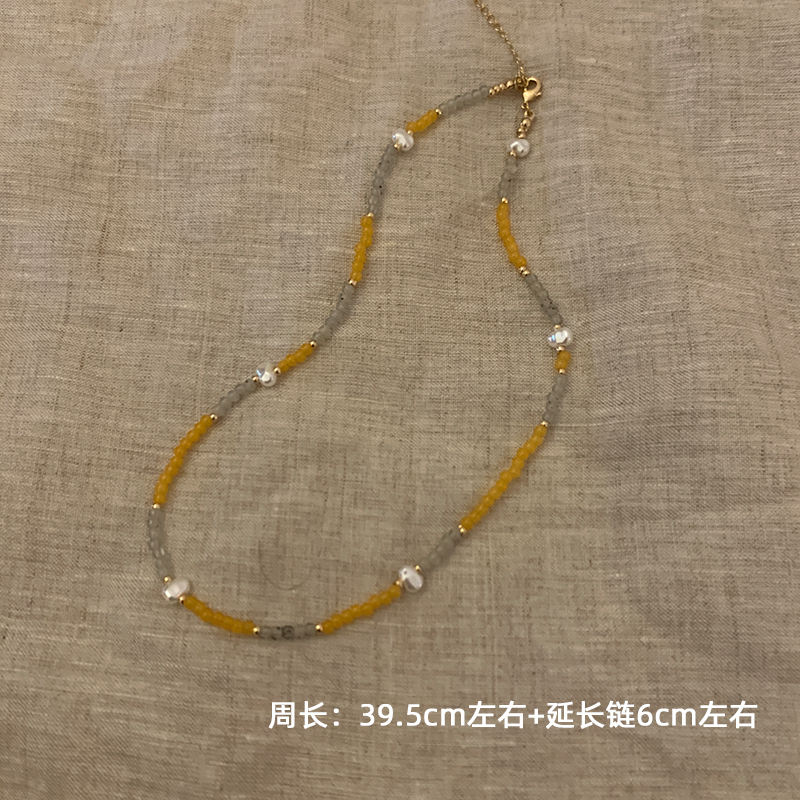 合金树脂项链 春夏小众百搭设计感时尚个性冷淡风项链19TS6578-01