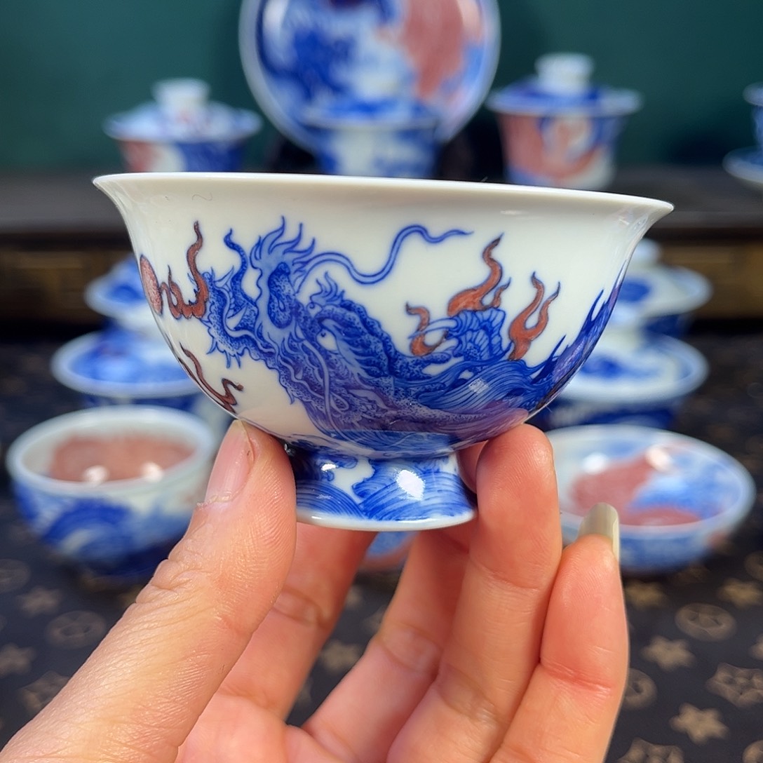 瓷片景德镇市自成堂手工手绘