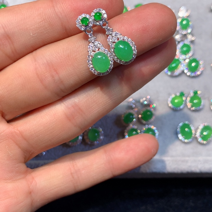 翡翠未镶嵌戒指翡翠耳坠