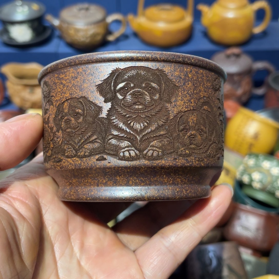 原矿紫砂手工主人杯