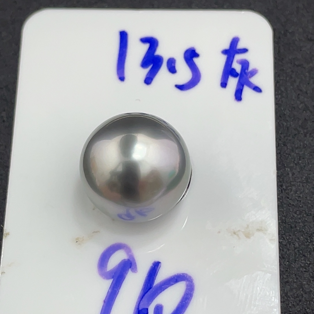 海水珍珠裸珠13-14mm泊金灰