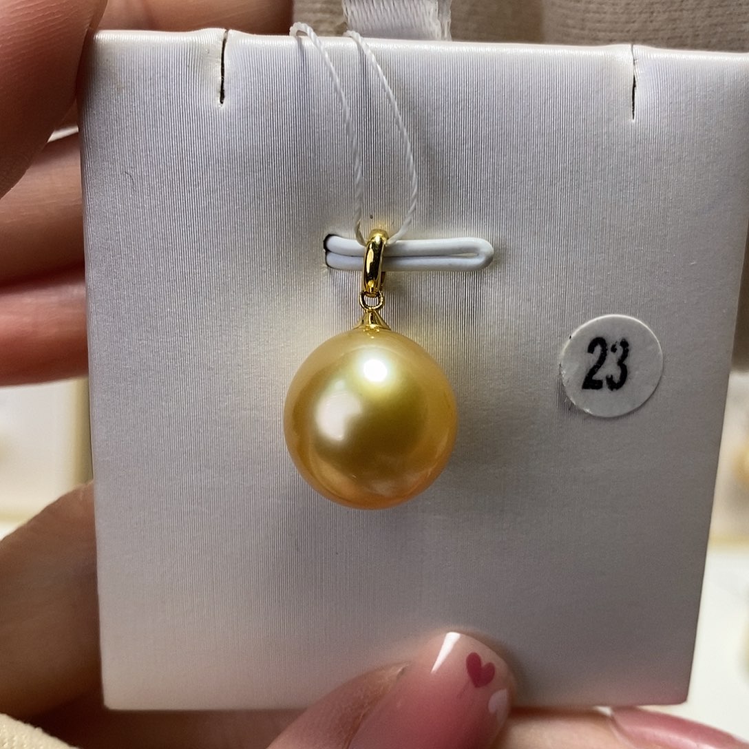 海水珍珠吊坠(不含链)18K金镶嵌