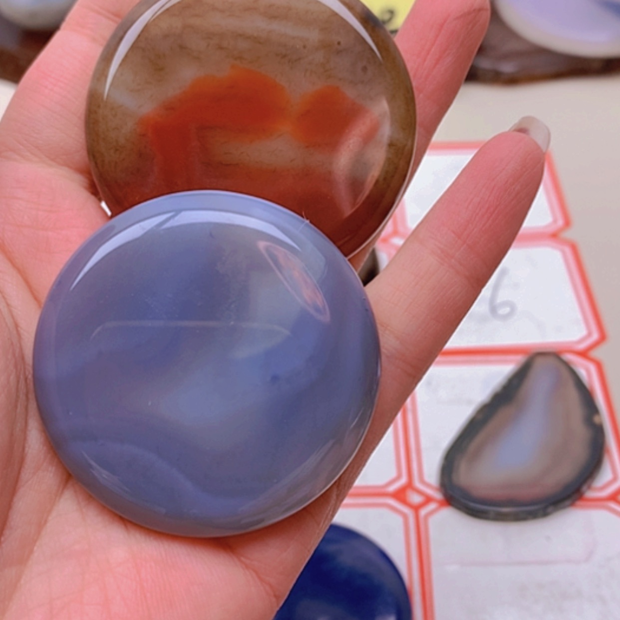 【闪购商品】玛瑙/玉髓珠宝半成品未镶嵌好*缘