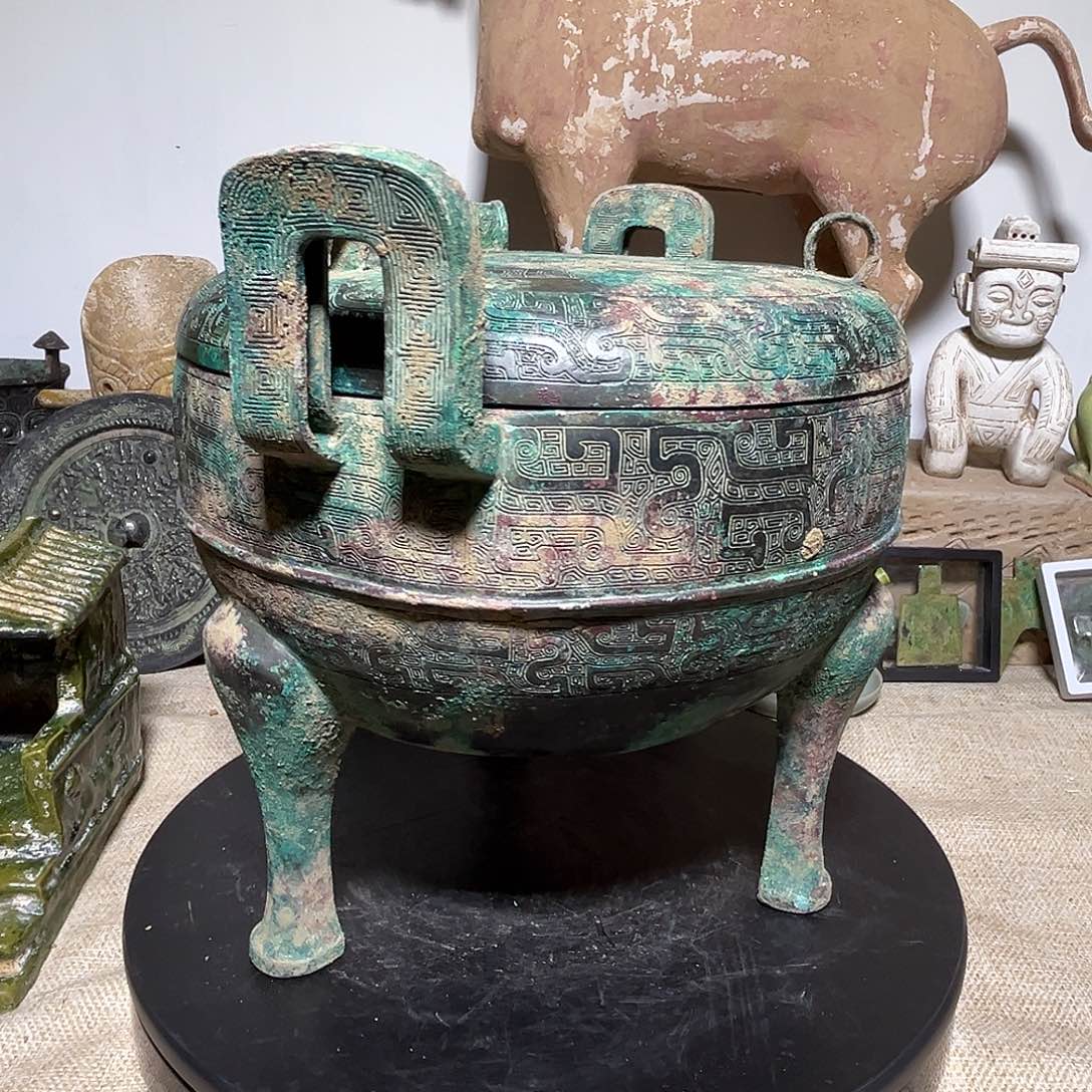 蓝***乡瓷片精品瓷器摆件