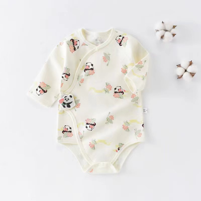 新生儿纯棉魔术贴四季无骨包屁衣