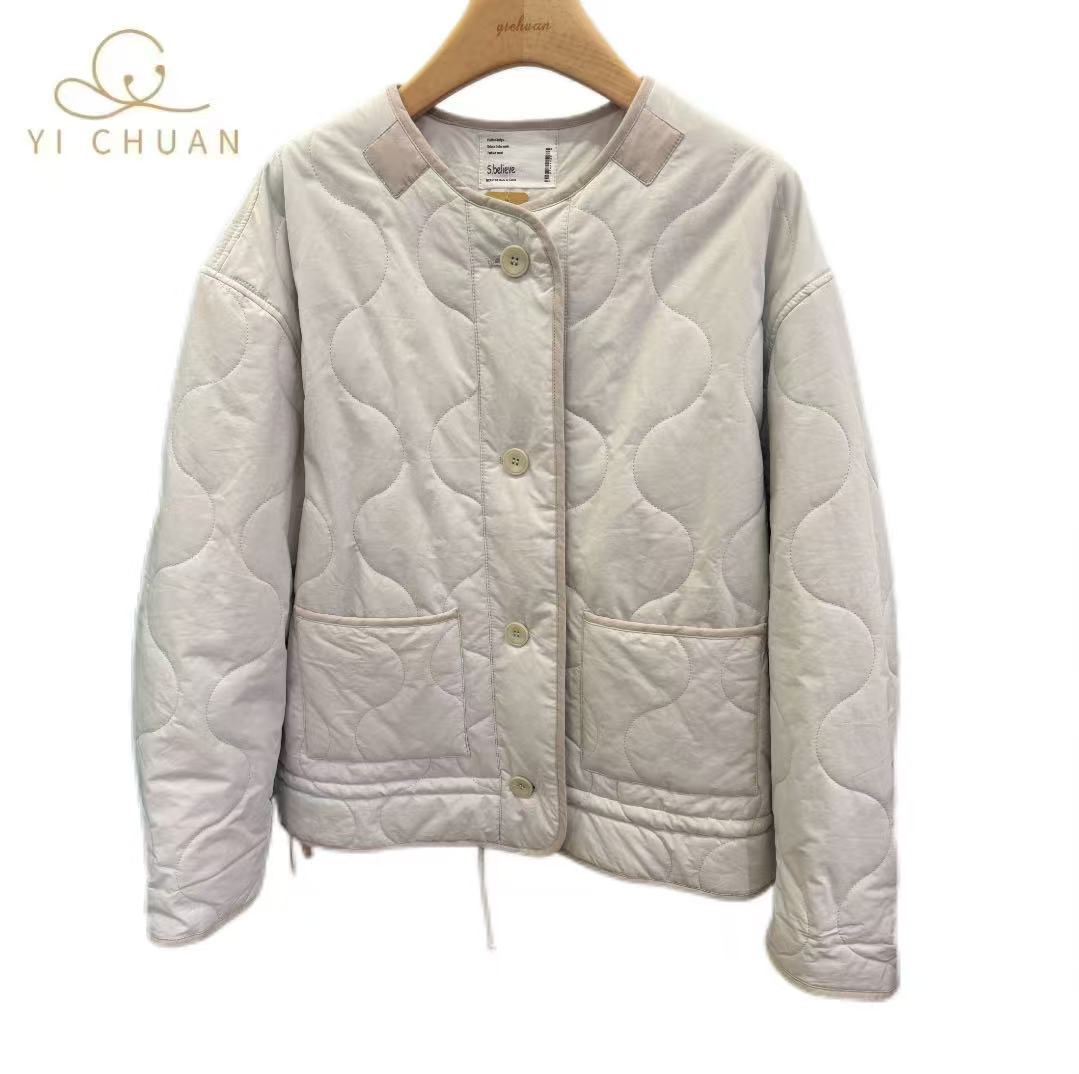 宽松型圆领棉服冬季加厚外套女款棉袄时尚女装厚款