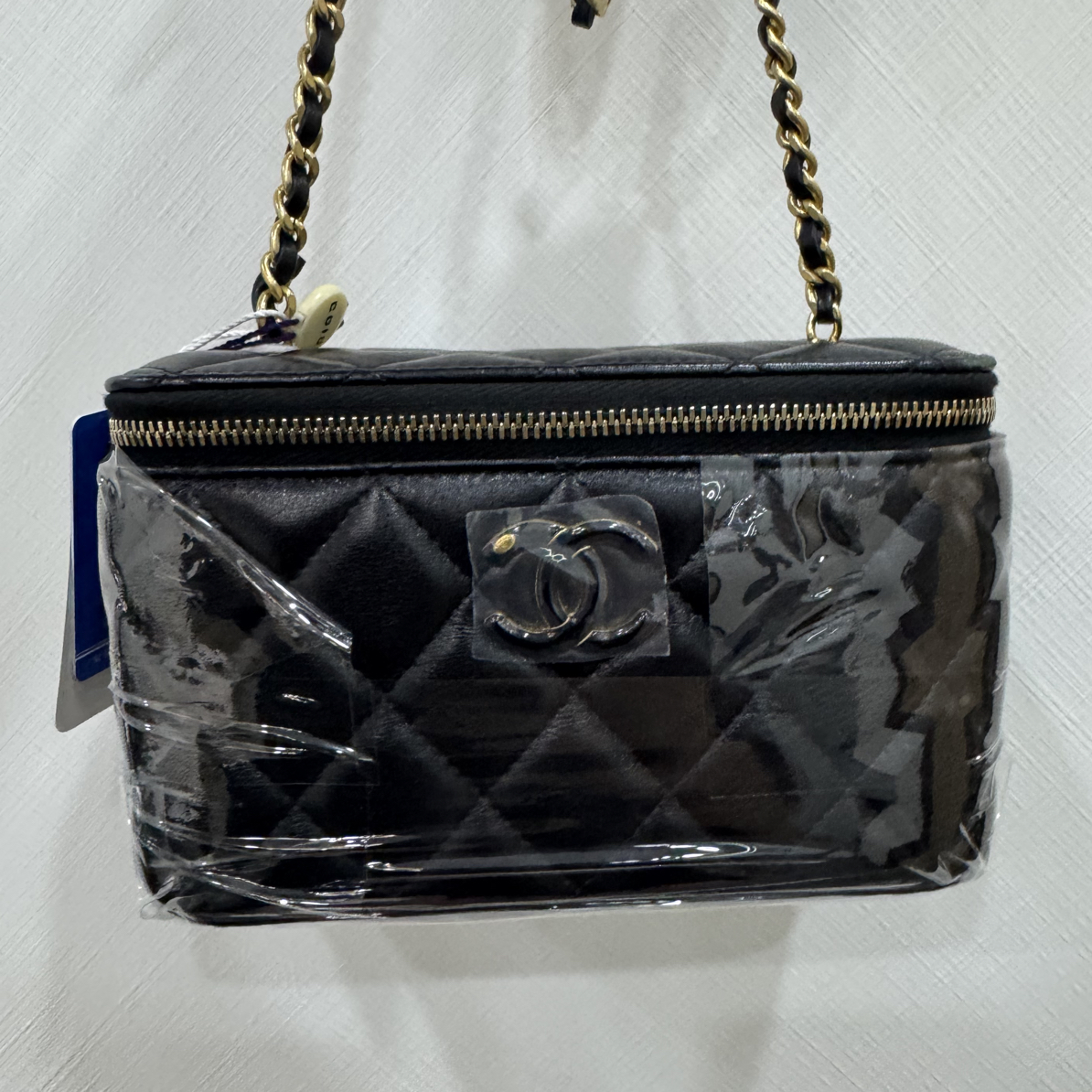 99新 Chanel/香奈儿 24a黑金珐琅扣长盒子