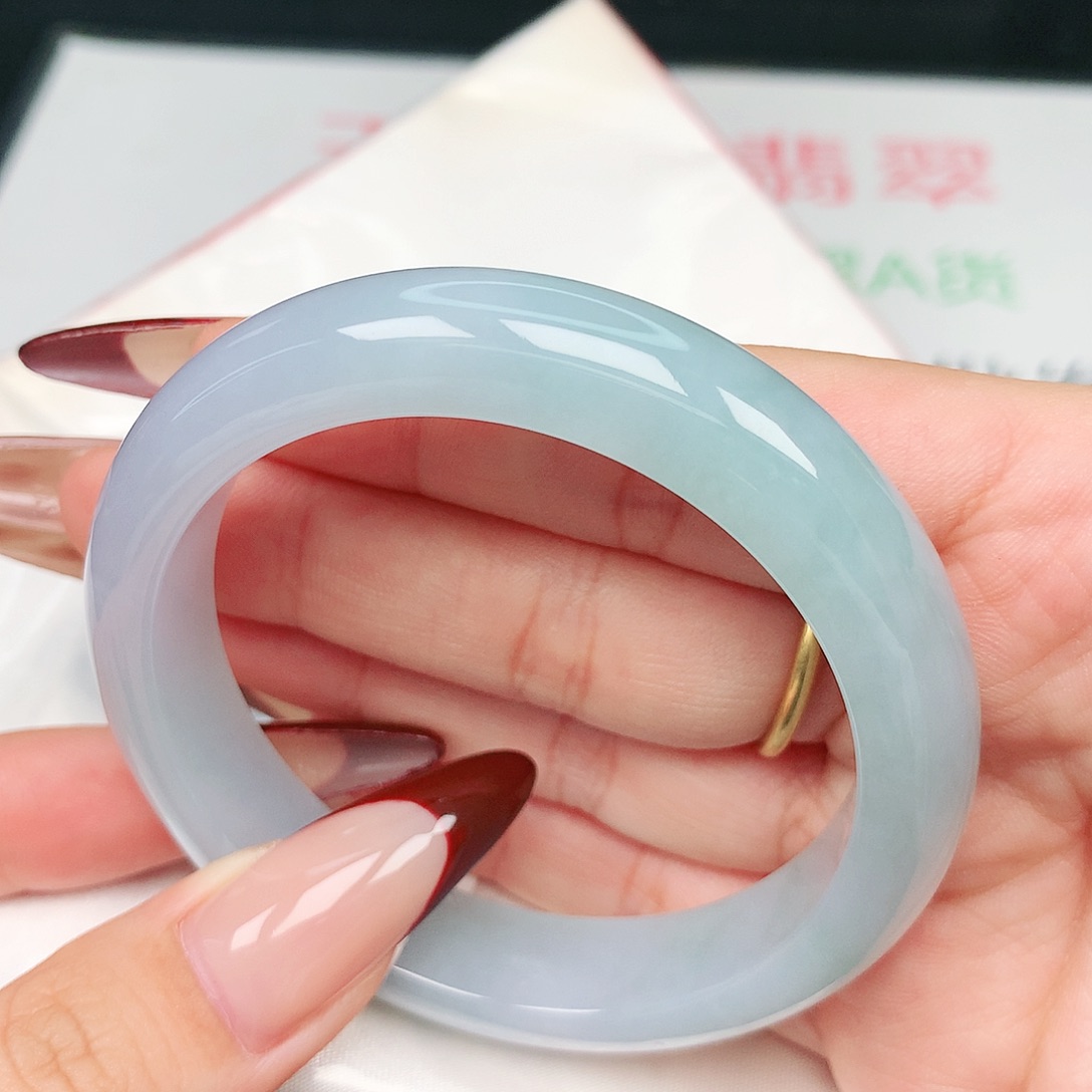 未镶嵌手镯翡翠53-54圈口