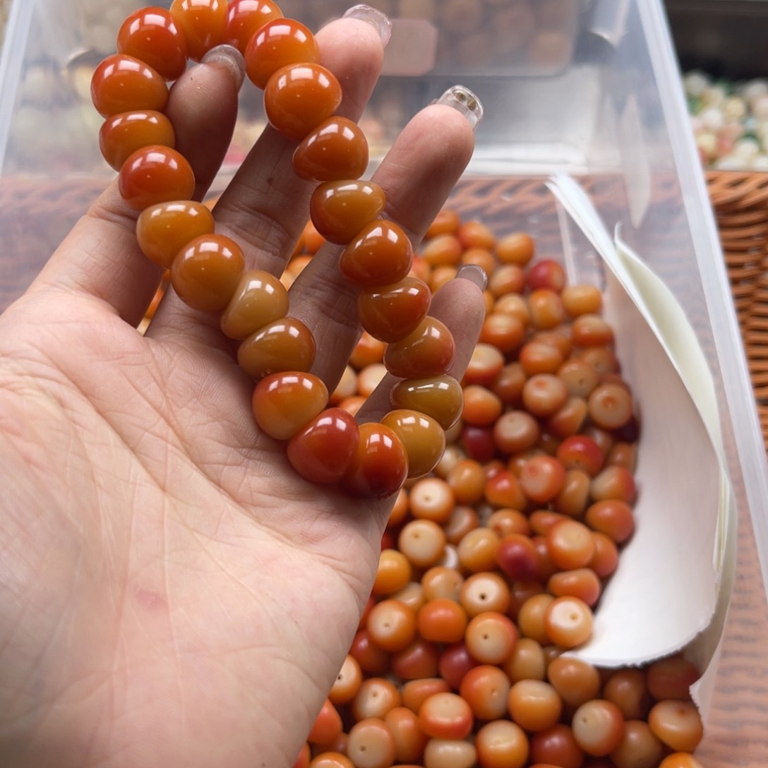 吊坠白玉菩提p x50/14mm/30颗暖橘蒜瓣瑕