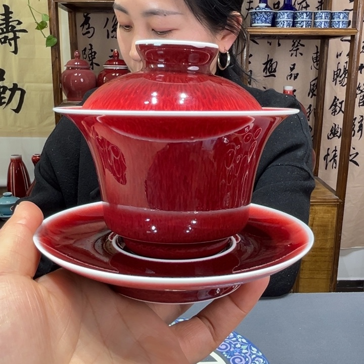 景德镇陶瓷马蹄盖碗全品