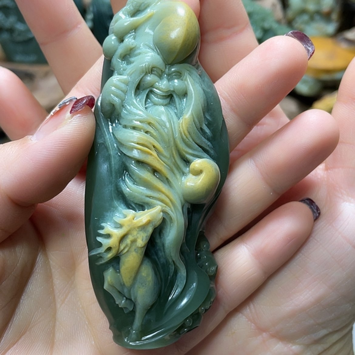 【闪购商品】岫岩河磨玉（透闪石质玉）把件未镶嵌星***