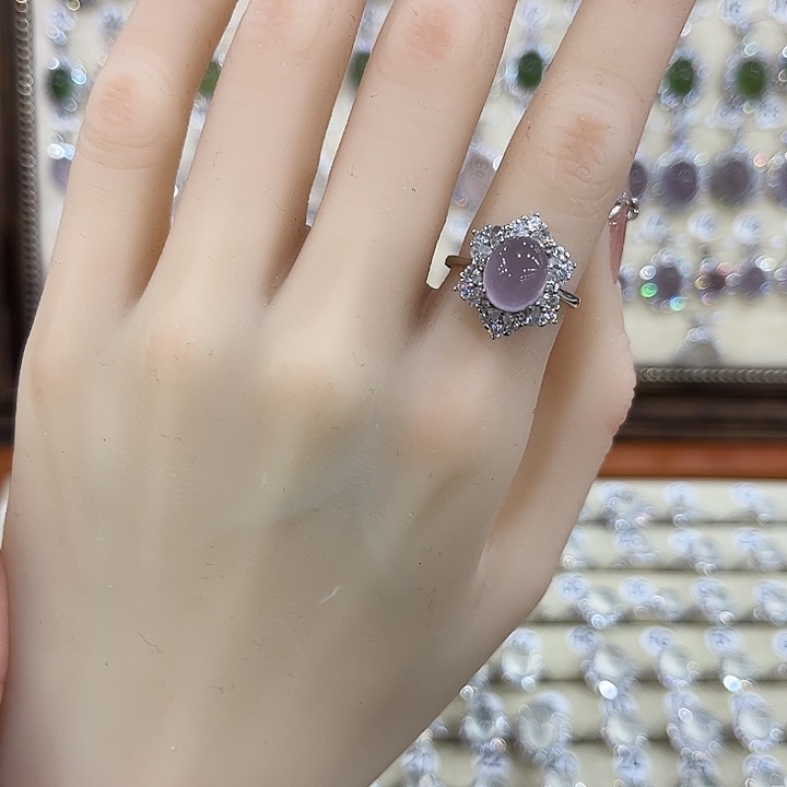 萤石银S925镶嵌戒指