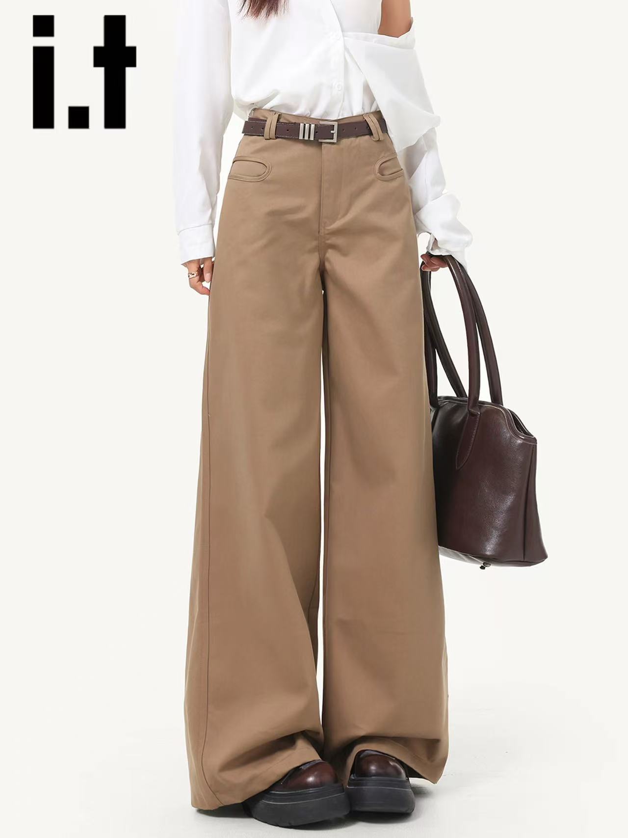 B26-4两色“弧形口袋”休闲裤（9835）