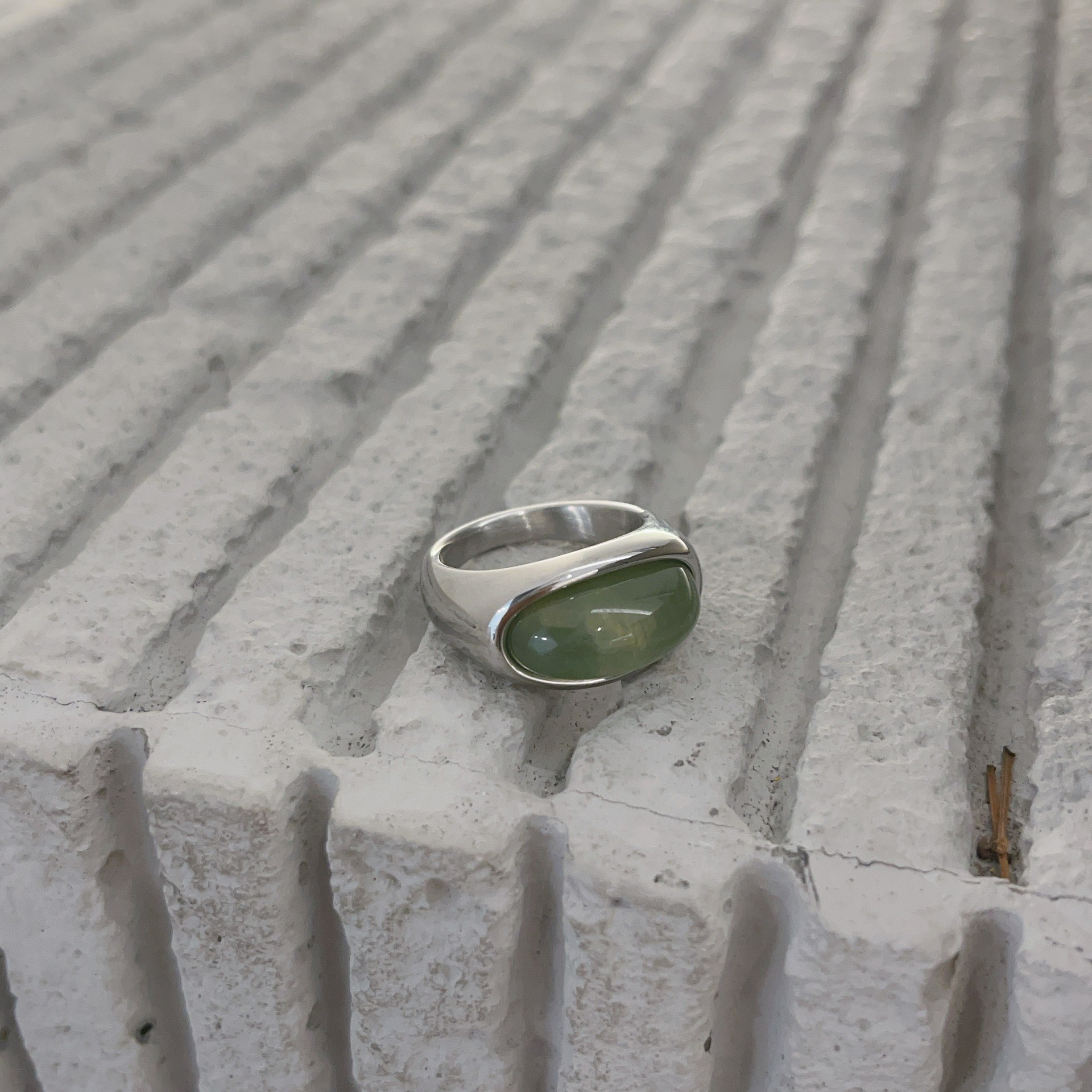 钛钢戒指 设计感欧美ins潮流透明闭口时尚个性指环饰品