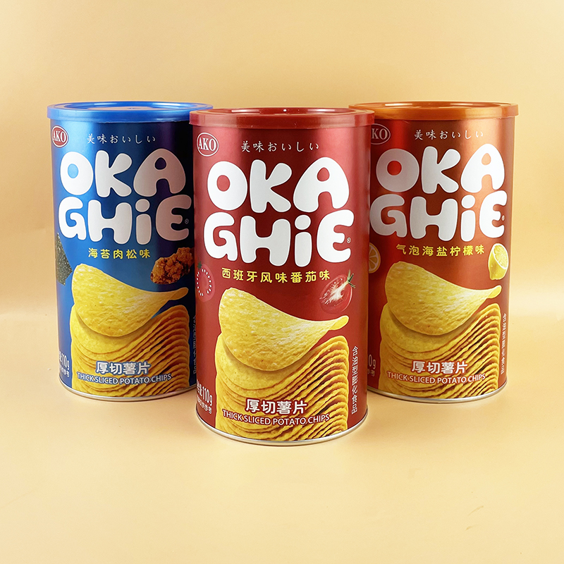 品冠园西班牙风味番茄味厚切薯片110g网红休闲办公追剧解馋小零食