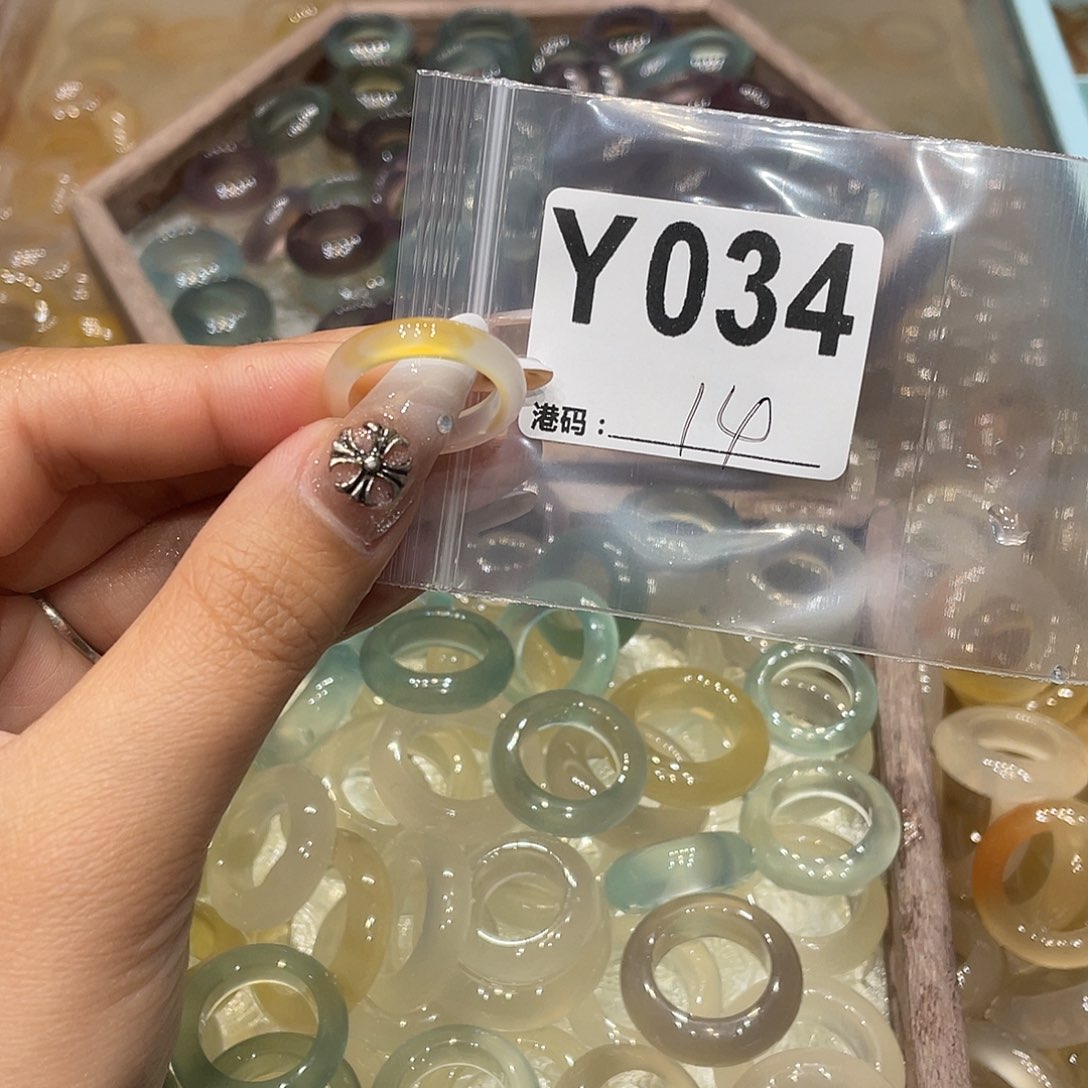 玛瑙/玉髓未镶嵌戒指034