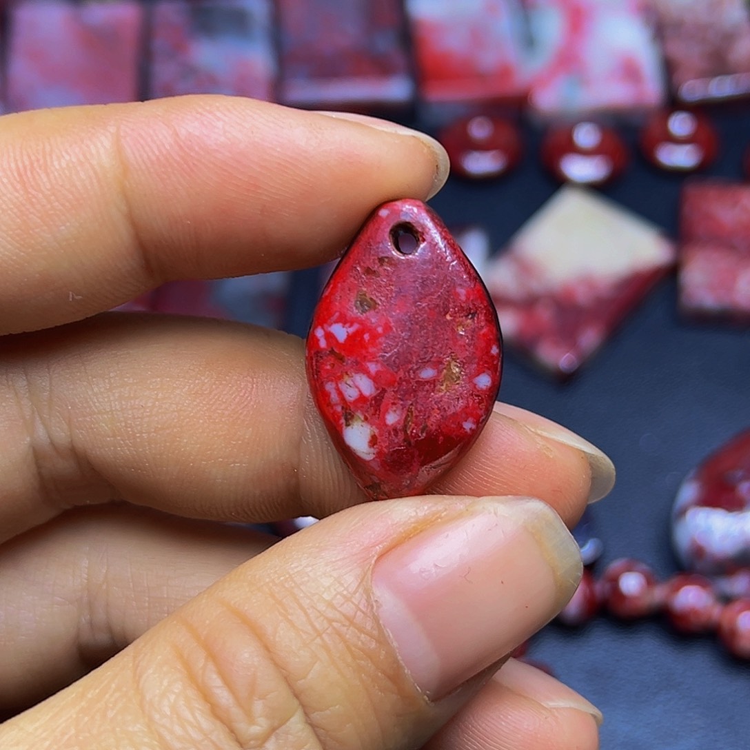 天然辰砂朱砂吊坠