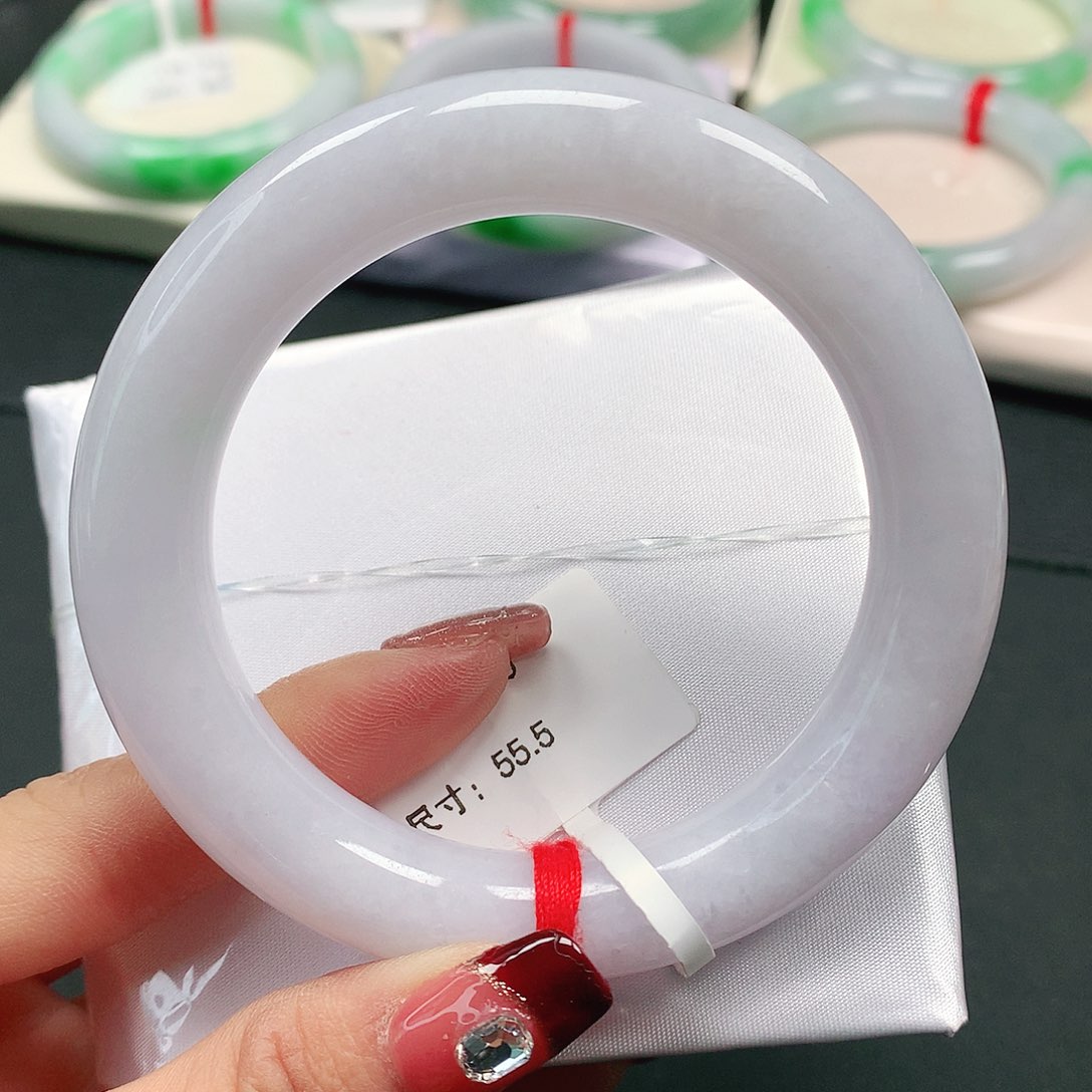 翡翠手镯（圆镯）未镶嵌天然翡翠手镯55