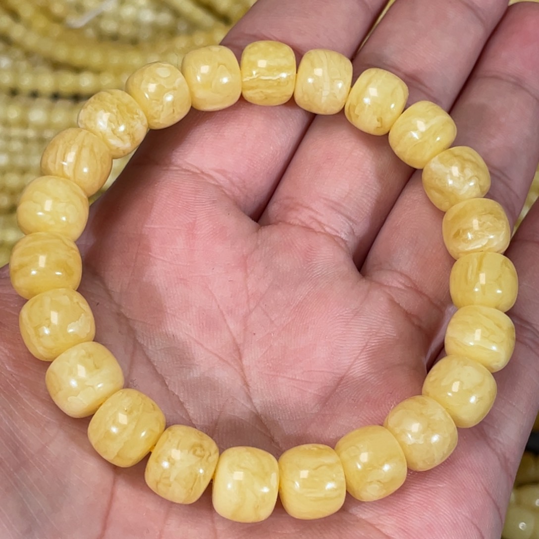 蜜蜡裸石未镶嵌蜜蜡手串10mm