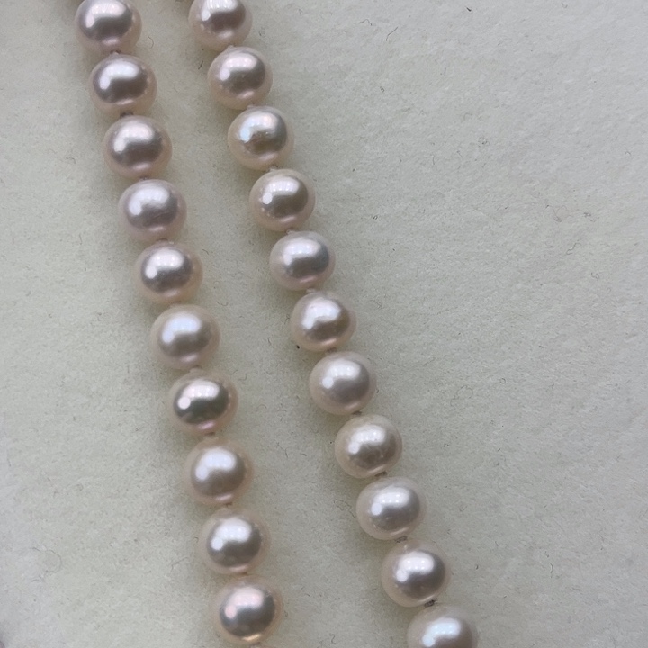 淡水珍珠颈饰银S925镶嵌➕8