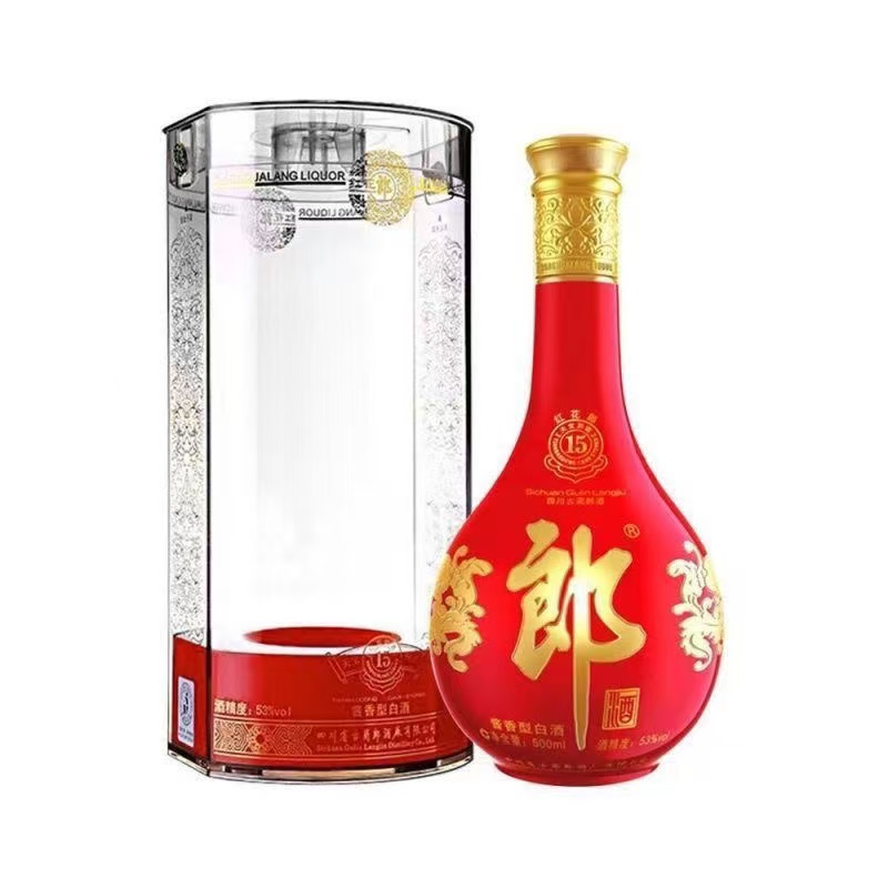 郎酒【2018年】红花郎酒·红十五 酱香型白酒单瓶装53度500ml
