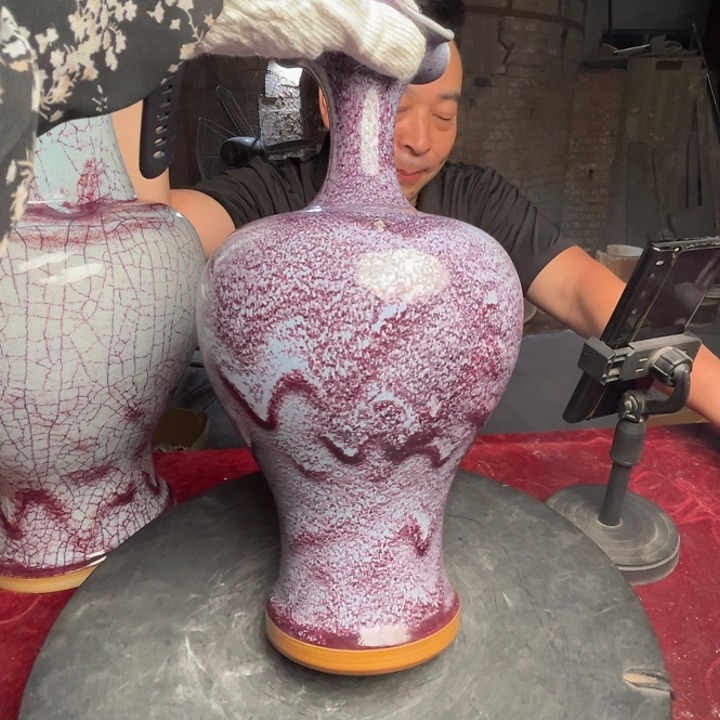 天****司牛家钧窑牛自恒老师钧瓷瓶