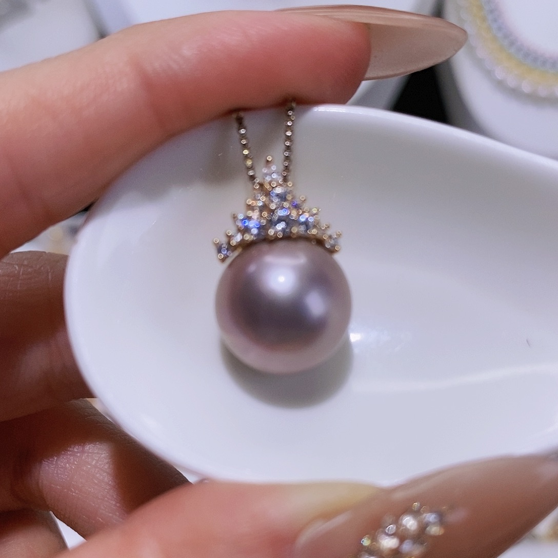 淡水珍珠颈饰银S925镶嵌