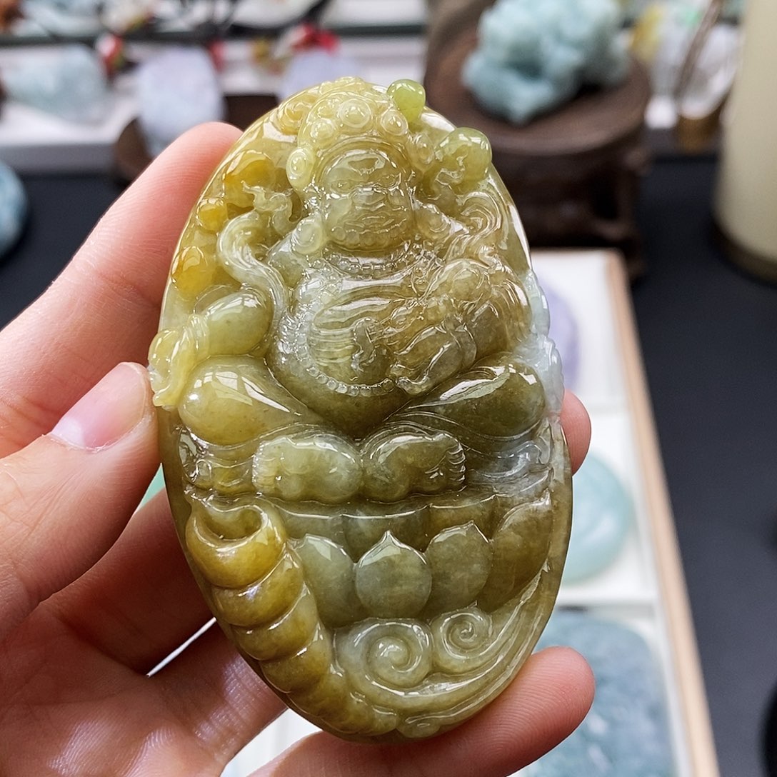 翡翠未镶嵌颈饰6*6缅甸翡翠a货