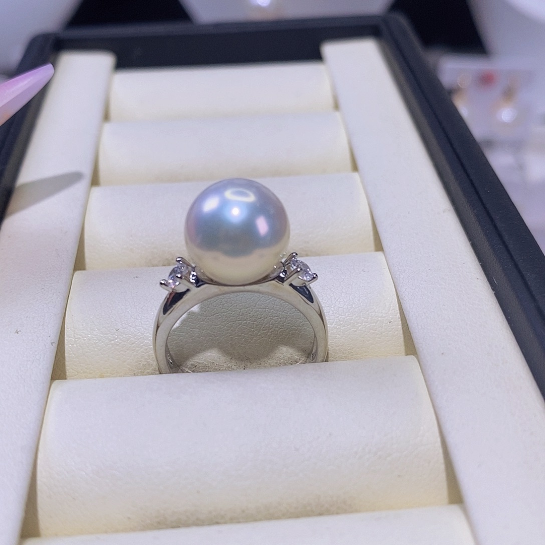 淡水珍珠戒指合金