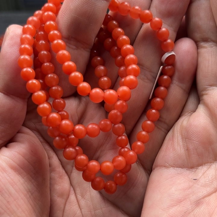 南红玛瑙手链未镶嵌
