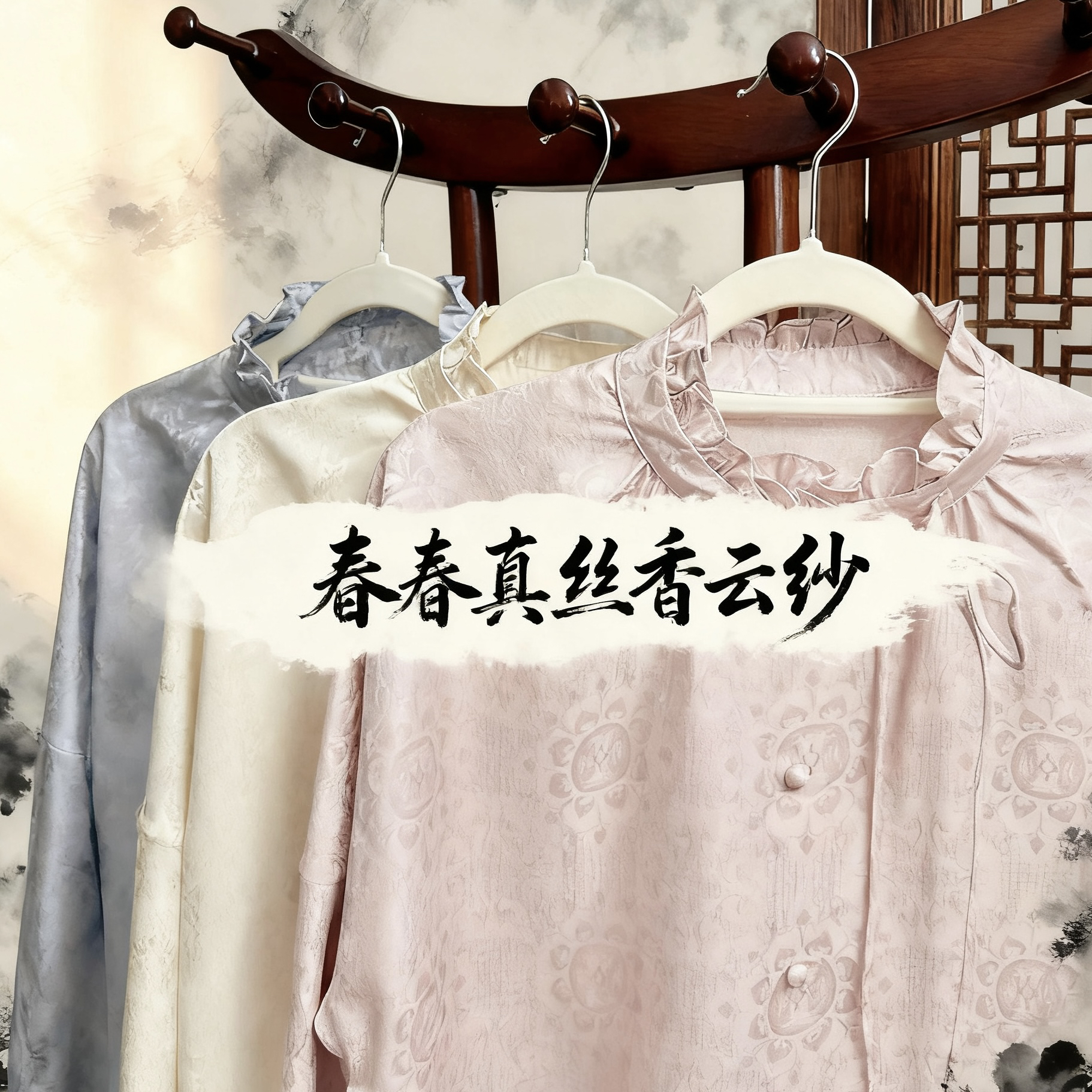 春春真丝香云纱扣号 300～800