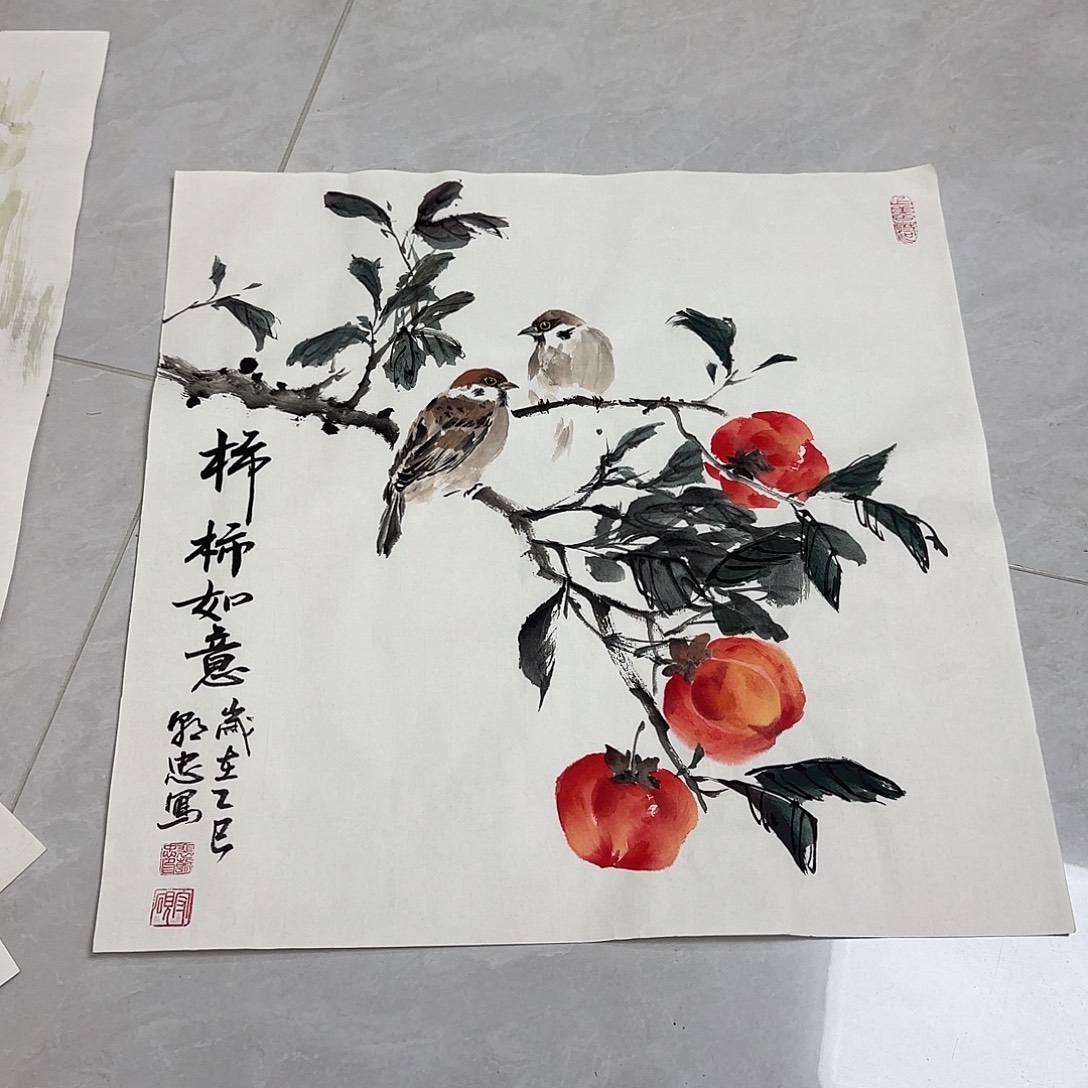 国画国画立体兰花