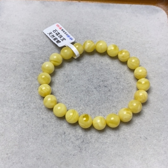 蜜蜡裸石未镶嵌手串