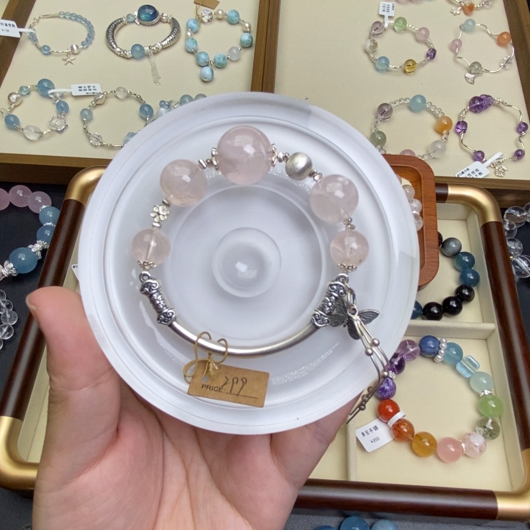 水晶手链银S925镶嵌