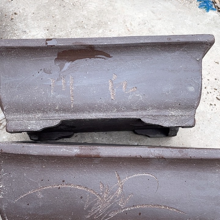 紫砂26/26刻绘马槽花盆花盆