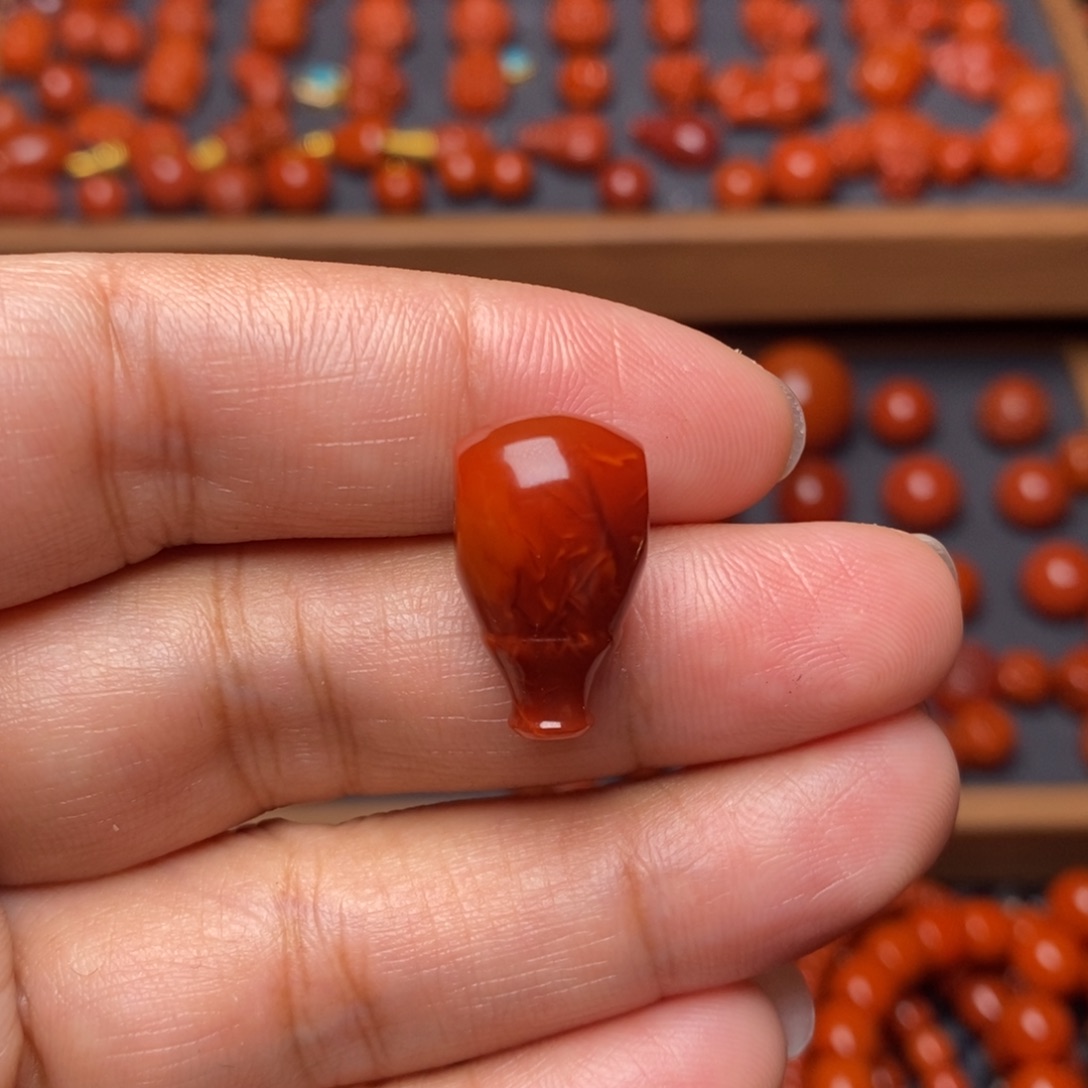 南红玛瑙配饰未镶嵌三通卡11+