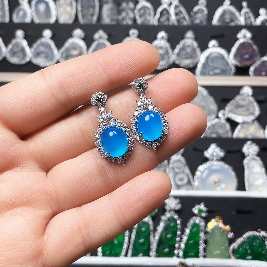 玛瑙/玉髓耳钉合金